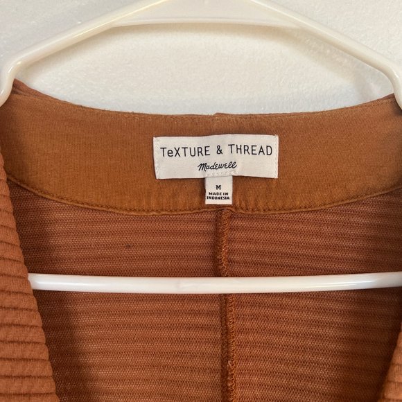 Madewell Texture & Thread Wrap Jacket Quilted Size M in Mustard/Orange - Picture 8 of 8